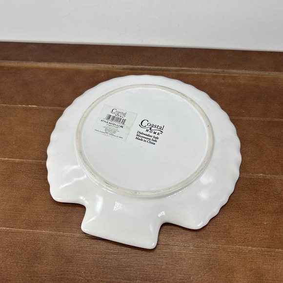 Coastal Home‎ Cape Coral Sea Shell Shape Nautical 7.5" Trinket Dish Plate - Picture 2 of 4